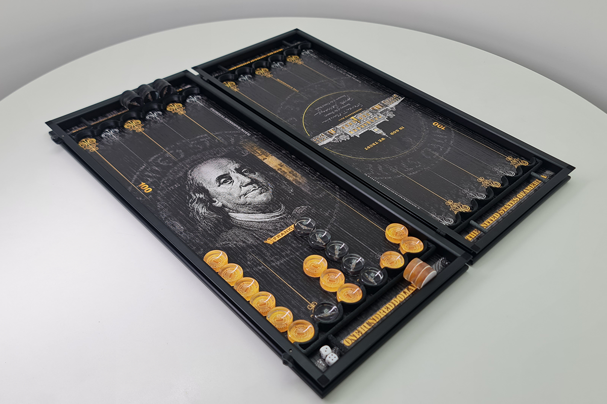 Exclusive: "Franklin 100" – American dollar-themed backgammon game