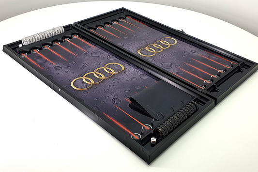 Exclusive: "Audi Power" — Tempered Glass Backgammon