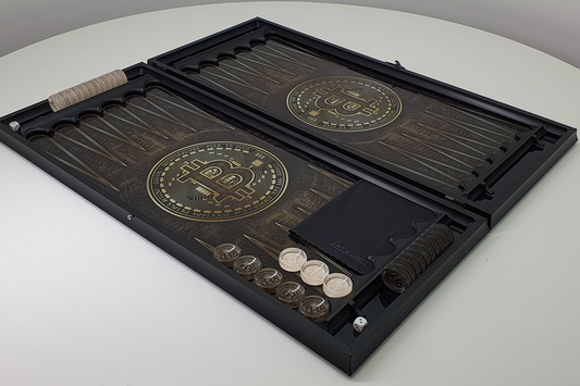 Exclusive: "Power of Bitcoin" — Tempered Glass Backgammon