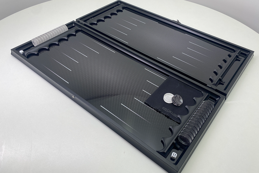 Exclusive: "Carbon Black" — Tempered Glass Backgammon