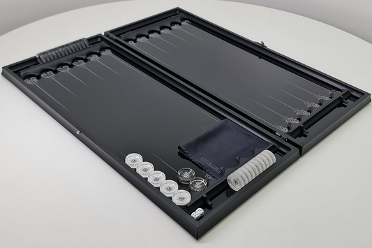 Exclusive: "Northern Elegance" — Tempered Glass Backgammon