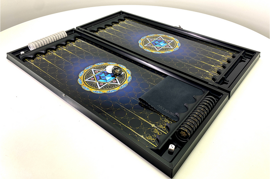 Exclusive: "Star of David" — Tempered Glass Backgammon