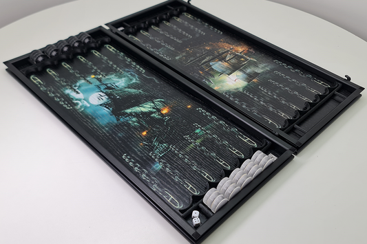 Exclusive: "Pirate Ship" — Oak Veneer Backgammon