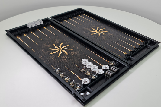 Exclusive: "North Star" — Oak Veneer Backgammon